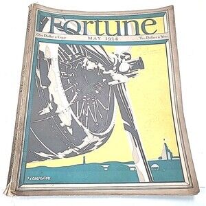 Vintage Fortune Book May 1934 Vol 9 No 5 interwar US Aviation air mail earning